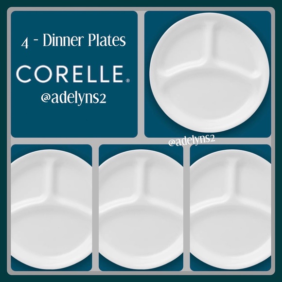 Corelle Other Corelle Divided 25 Dinner Plates Set Of 4 3 Compartments New Poshmark